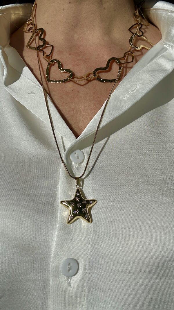 Collar Largo Estrella Strass