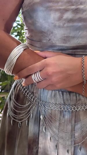 Pulsera Multi Anillas Plata