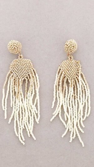 Pendientes Etnicos Beige