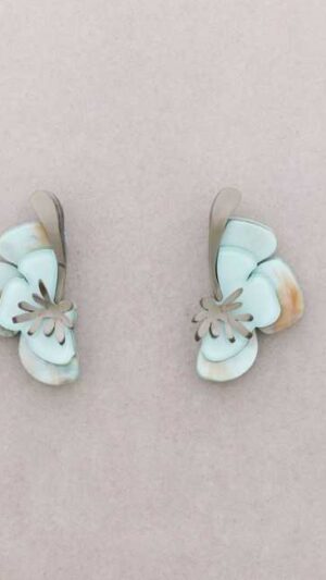 Pendientes Flor Hawai Menta