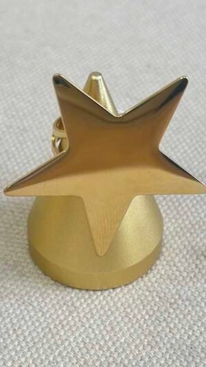 Anillo Acero Estrella Maxi Brillo