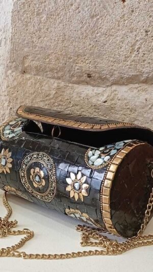 Bolso Cilindro Piedras Negras