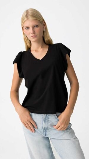 Camiseta Volantes Kira Black