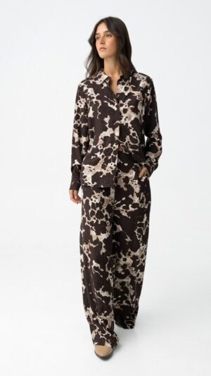 Pantalon Palazzo Cow Print