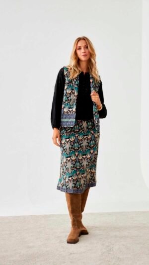 Falda Midi Estampada