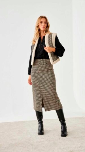 Falda Recta Jacquard