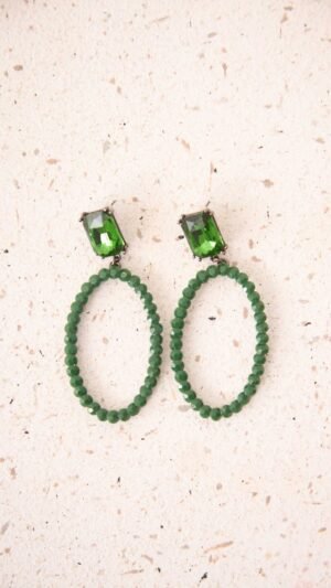 Pendientes Ovalados Green