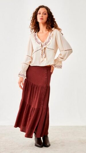 Blusa Volante Bordado