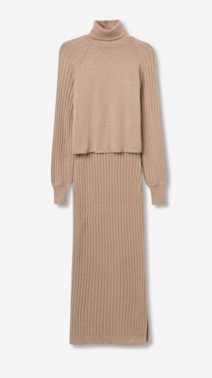 Conjunto Vestido de Punto y Jersey