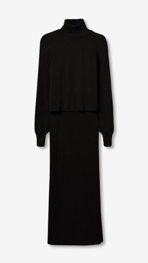 Conjunto Vestido de Punto y Jersey Black