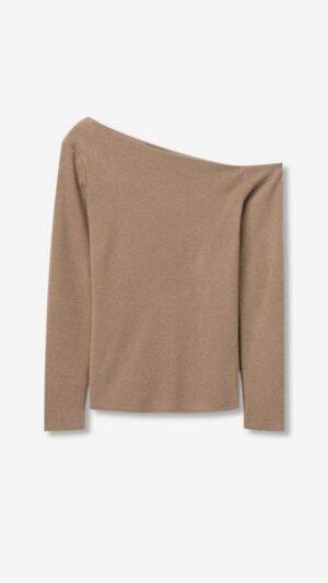 Jersey Fino De Manga Larga Asimetrico