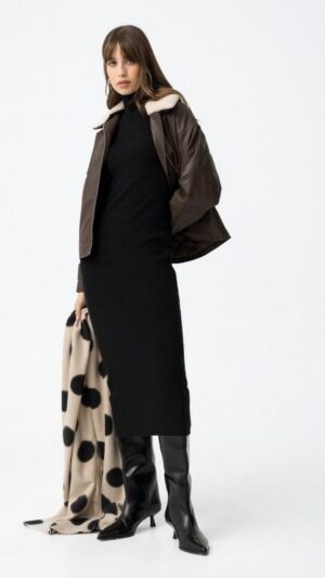 Vestido Midi de Punto Black