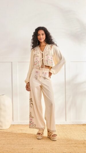 Pantalon con Bordado Durbars