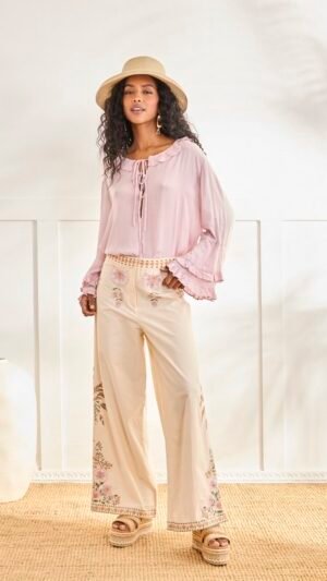 Pantalon con Bordado Durbars