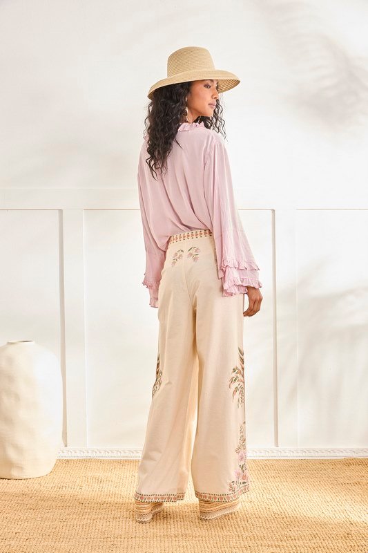 Pantalon con Bordado Durbars - Imagen 6