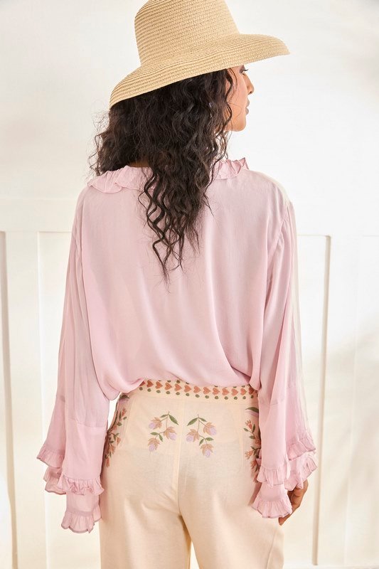 Pantalon con Bordado Durbars - Imagen 7