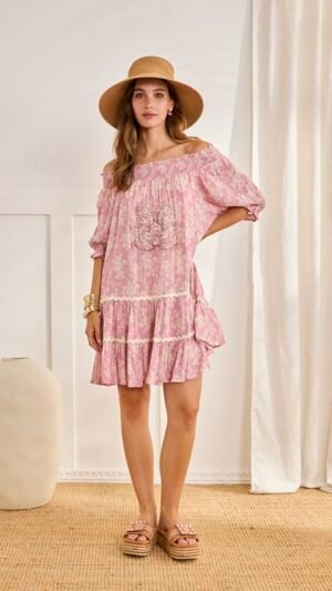 Vestido Corto de Rayón Kaias