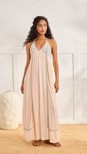 Vestido Largo Bordado Patis