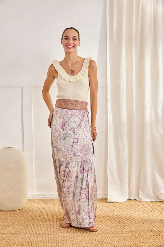 Falda Larga Estampada Aeloria