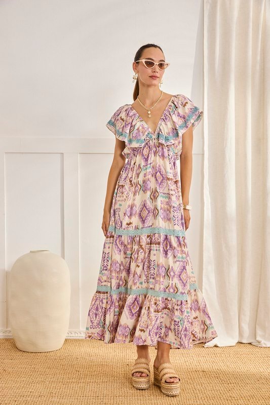 Vestido Largo de Volantes y Blonda - Imagen 2