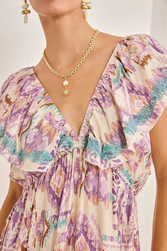 Vestido Largo de Volantes y Blonda - Imagen 6