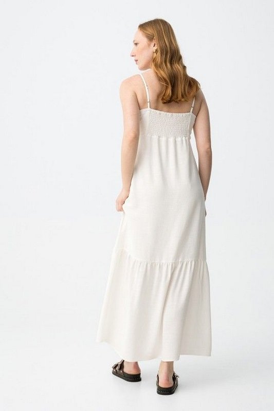 Vestido Largo Blanco Border - Imagen 4