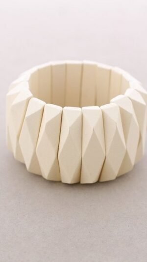 Pulsera Elastica Cuentas Madera W