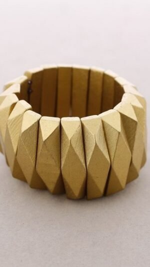 Pulsera Elastica Cuentas Madera