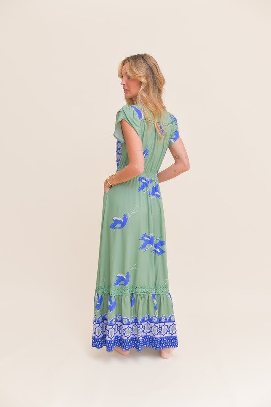 Blue Bird Carmen Maxi Dress - Imagen 2