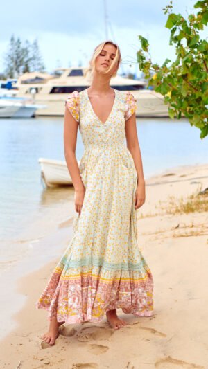 Maisha Print Carmen Maxi