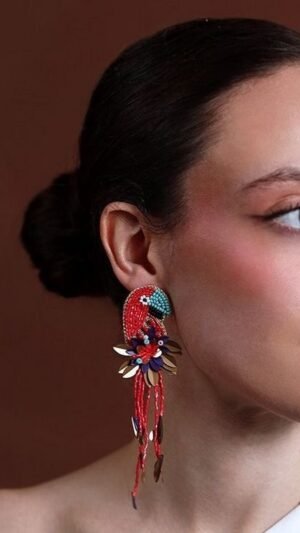 Pendiente Tropical Rojo