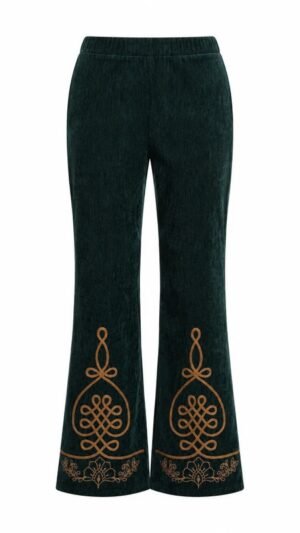 Pantalon De Terciopelo Bordado