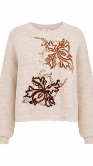 Jersey Con Bordado Floral