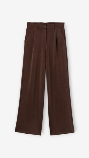 Pantalon ancho Pinzas Brown