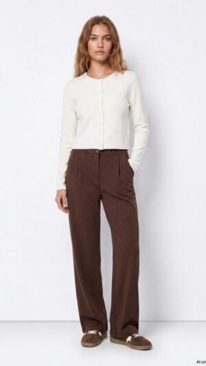 Pantalon ancho Pinzas Brown