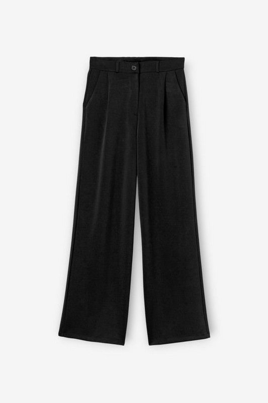 Pantalon Ancho Pinzas Black - Imagen 2