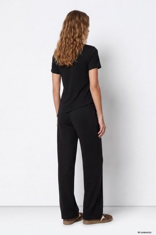 Pantalon Ancho Pinzas Black - Imagen 3